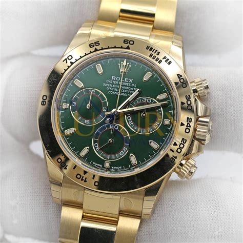 Rolex daytona with green dial